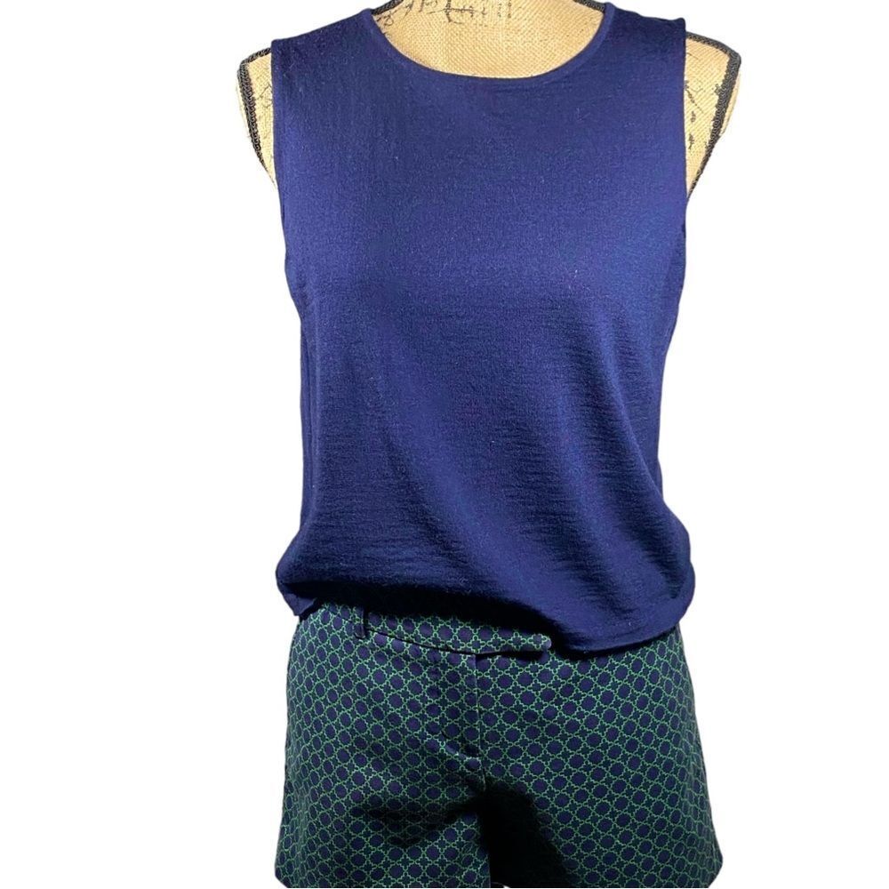 TSE Fine Wool Tank Top Navy Size Large